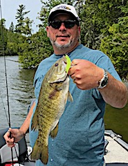 Trophy Smallmouth Bass caught Fishing by Kenny at Fireside Lodge in Canada